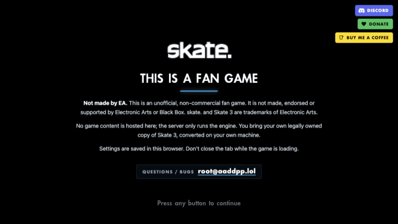 skate. 3 — Fan Game