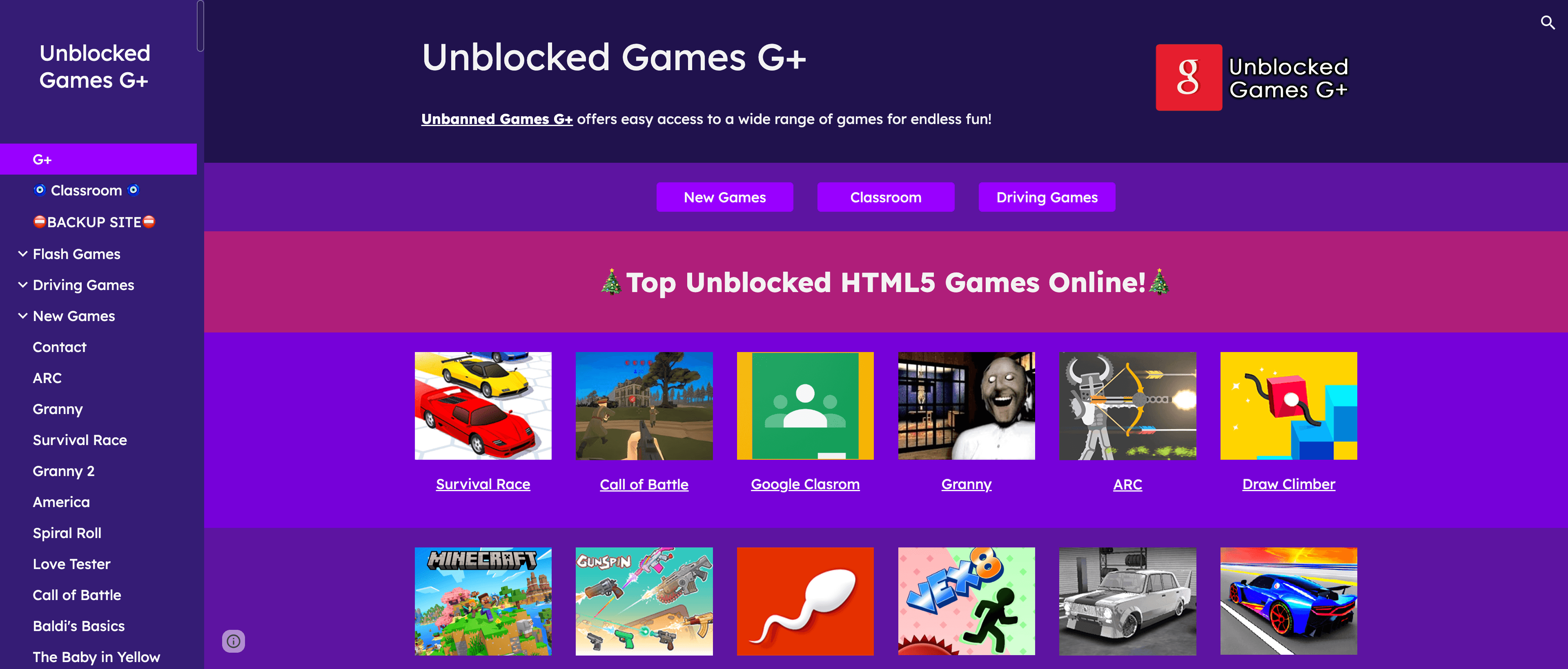 Unblocked Games G+