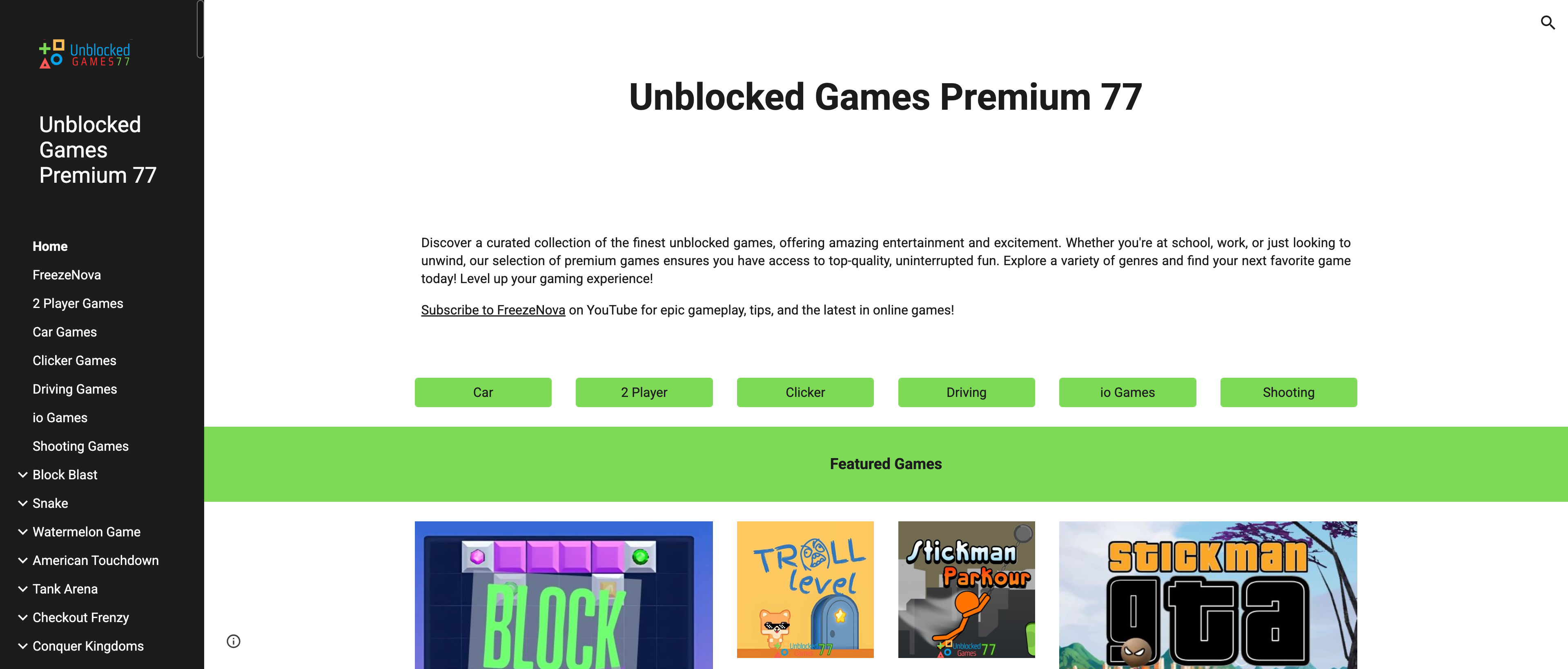 Unblocked Games Premium 77